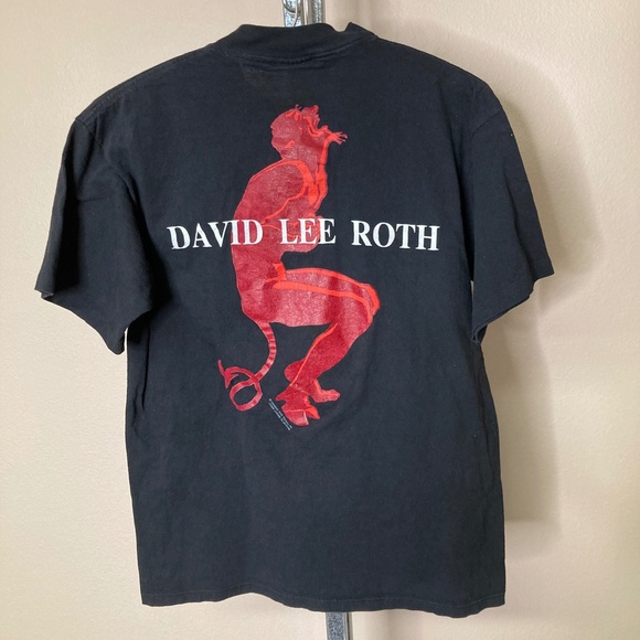 David Lee Roth Little Ain't Enough Tour Tee Pure F*%ckin Rock L Single Stitch - Picture 7 of 7